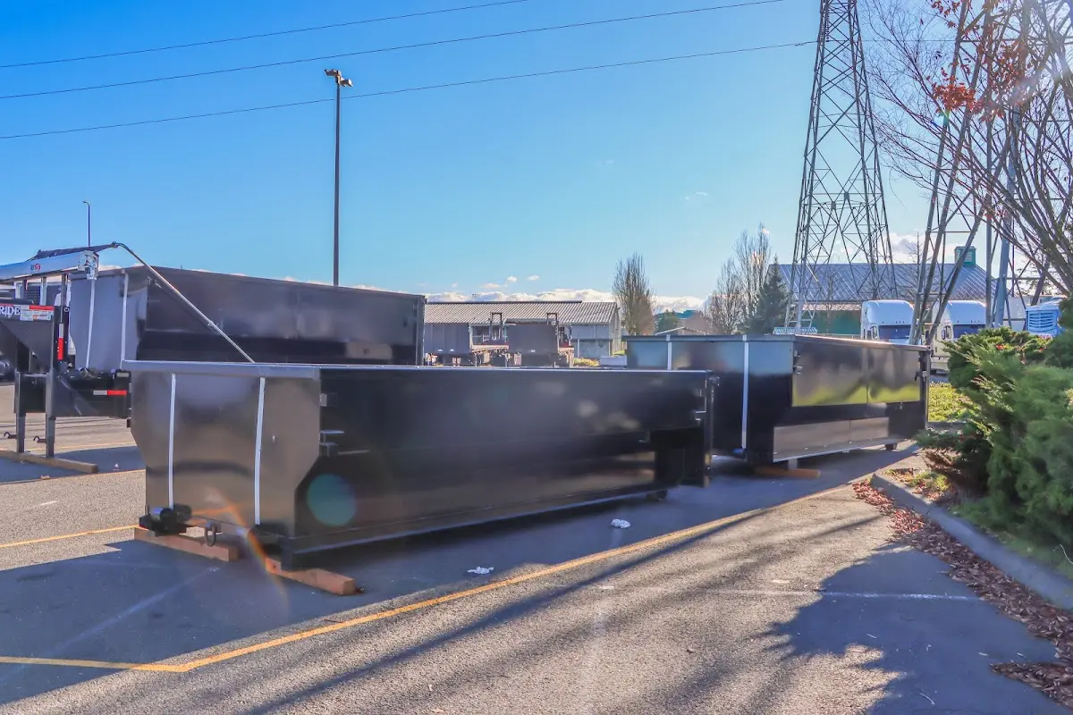 Roll-off dumpster ready for waste disposal at job site for 15 Yard Dumpster Rental in Lady Lake